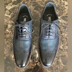 Stacy Adams Baxley Ink Blue Two tunes Lace -up Shoes /Size 10.5M